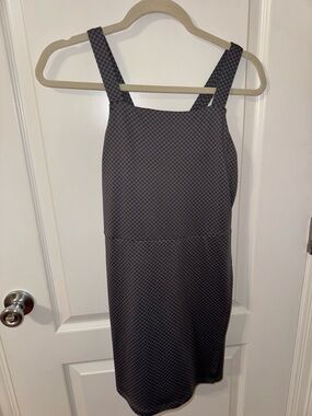 all in motion Charcoal Gray Patterned Tank Dress